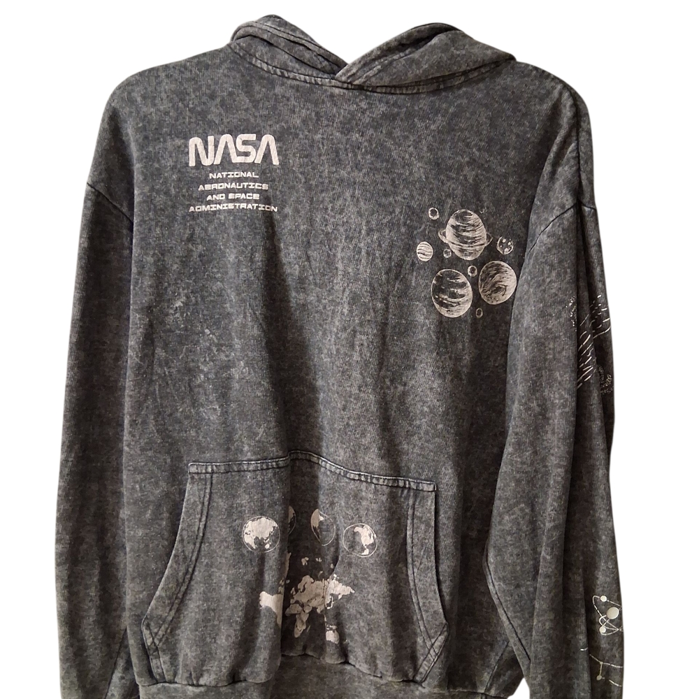 NASA Graphic Men's Hoodie in Charcoal